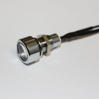 Verkabelte LED Metall Schraube wasserdicht IP67 - 5mm Kalt Wei 25000mcd - MS54