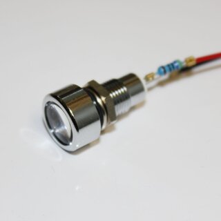 Verkabelte LED Metall Schraube wasserdicht IP67 - 5mm Kalt Wei 25000mcd - MS54